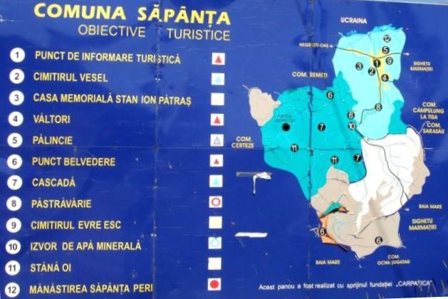 Szaploncai Vidám Temető turisztikai térképe - szállás