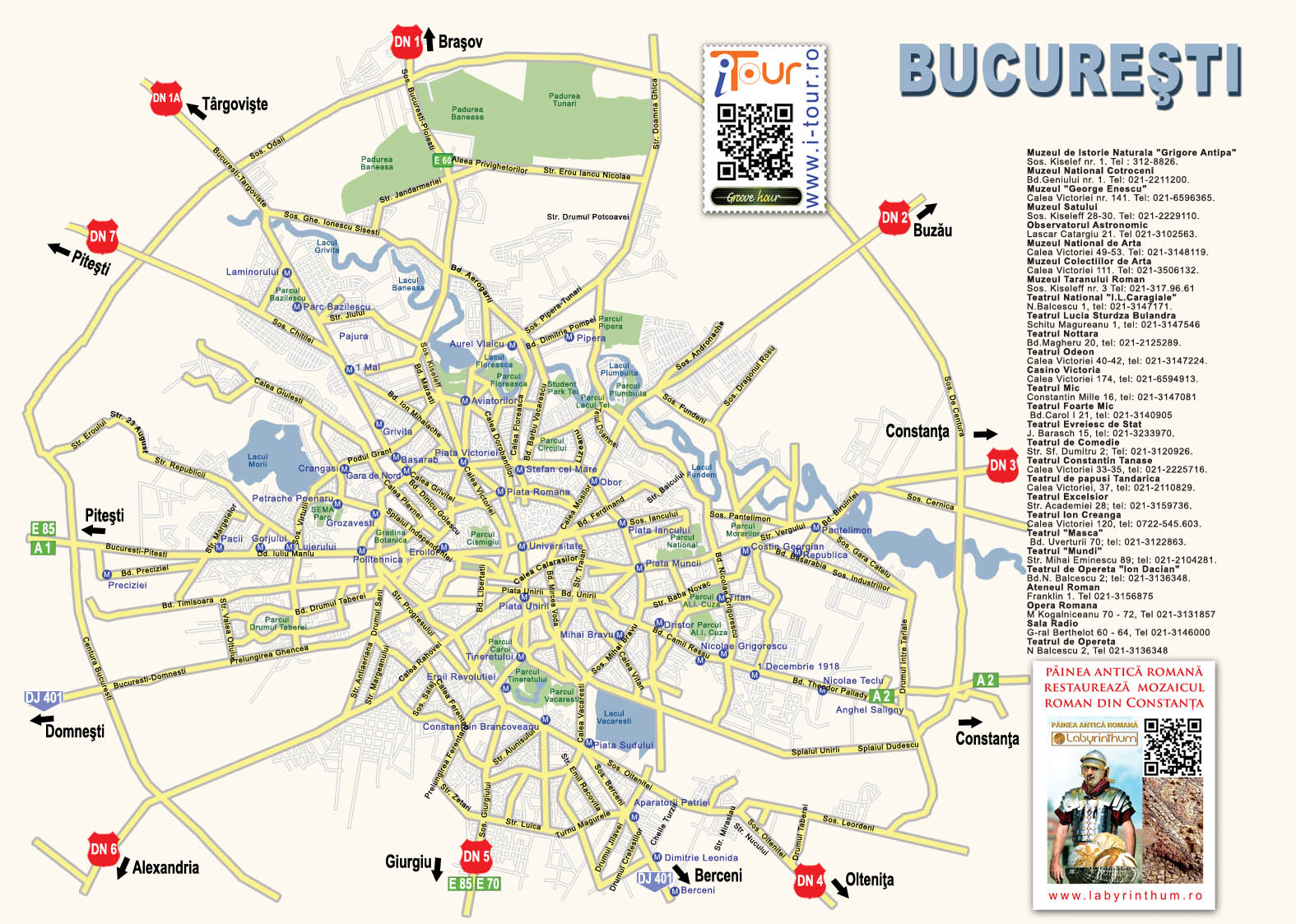 Bukarest turisztikai térképe - szállás Bukarest turisztikai térképe - szállás