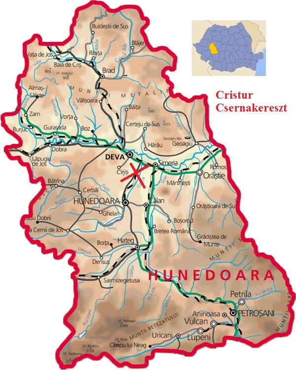  Csernakeresztúr  turisztikai térképe - szállás