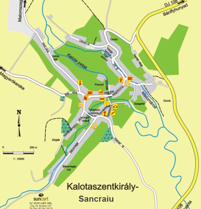 Kalotaszentkirály turisztikai térképe - szállás Kalotaszentkirály turisztikai térképe - szállás