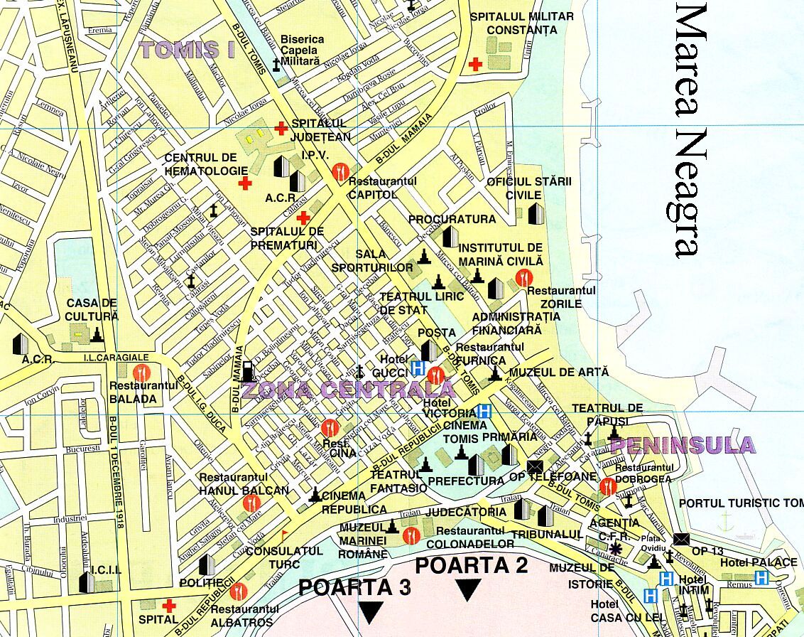 Konstancaturisztikai térképe - szállás Konstancaturisztikai térképe - szállás