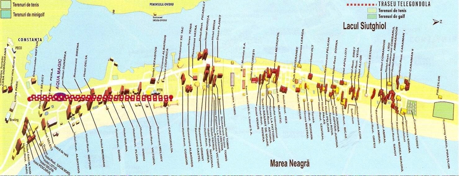 Mamaiaturisztikai térképe - szállás Mamaiaturisztikai térképe - szállás