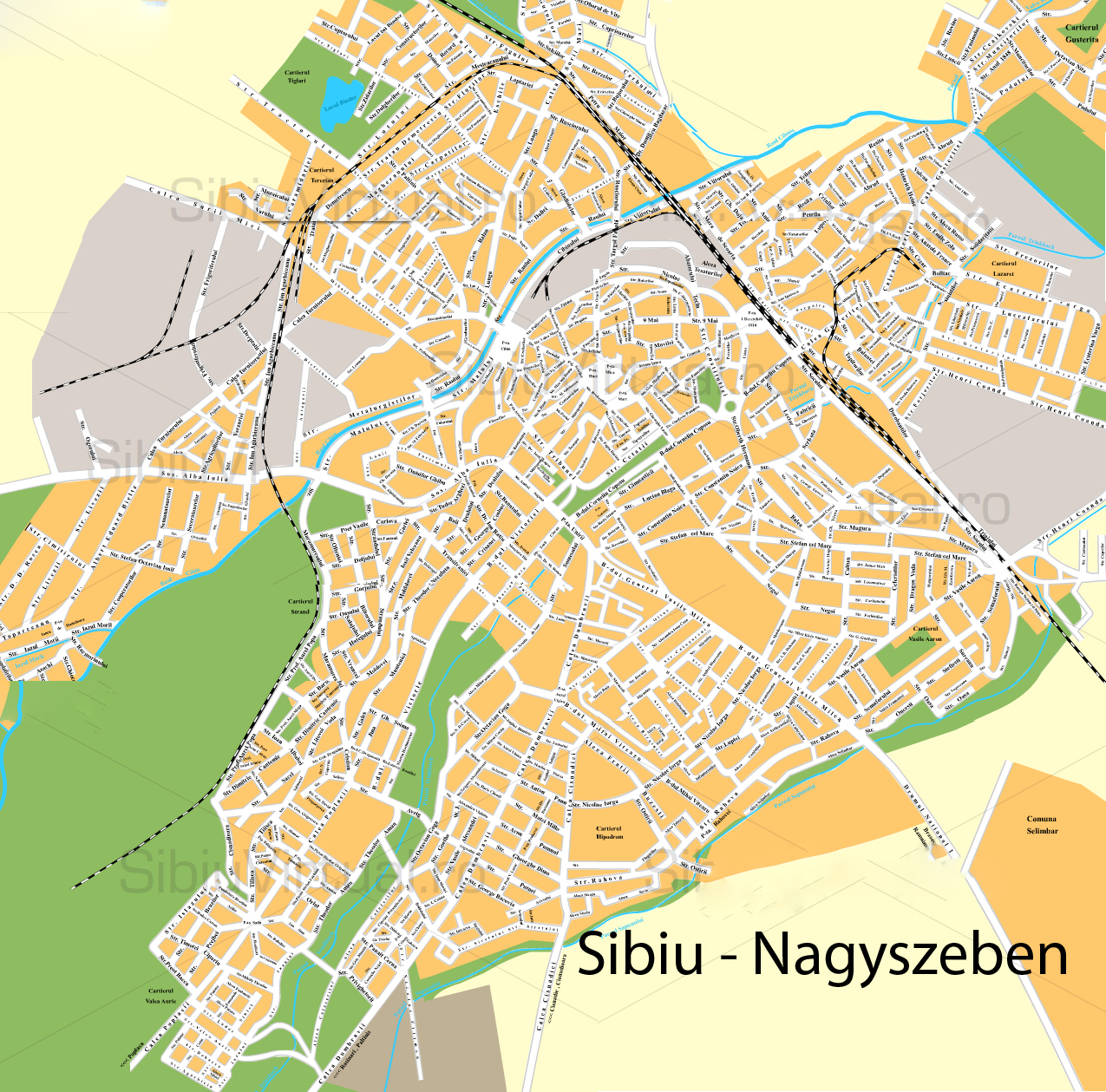 Nagyszeben turisztikai térképe - szállás Nagyszeben turisztikai térképe - szállás