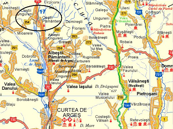 Oesti turisztikai térképe - szállás Oesti turisztikai térképe - szállás