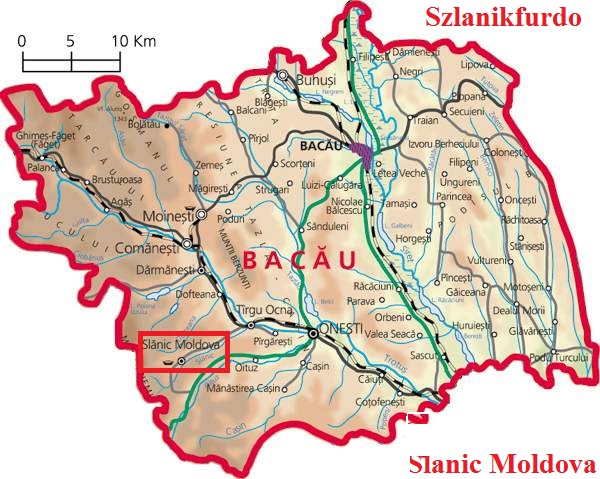 Szlanikfürdő turisztikai térképe - szállás Szlanikfürdő turisztikai térképe - szállás